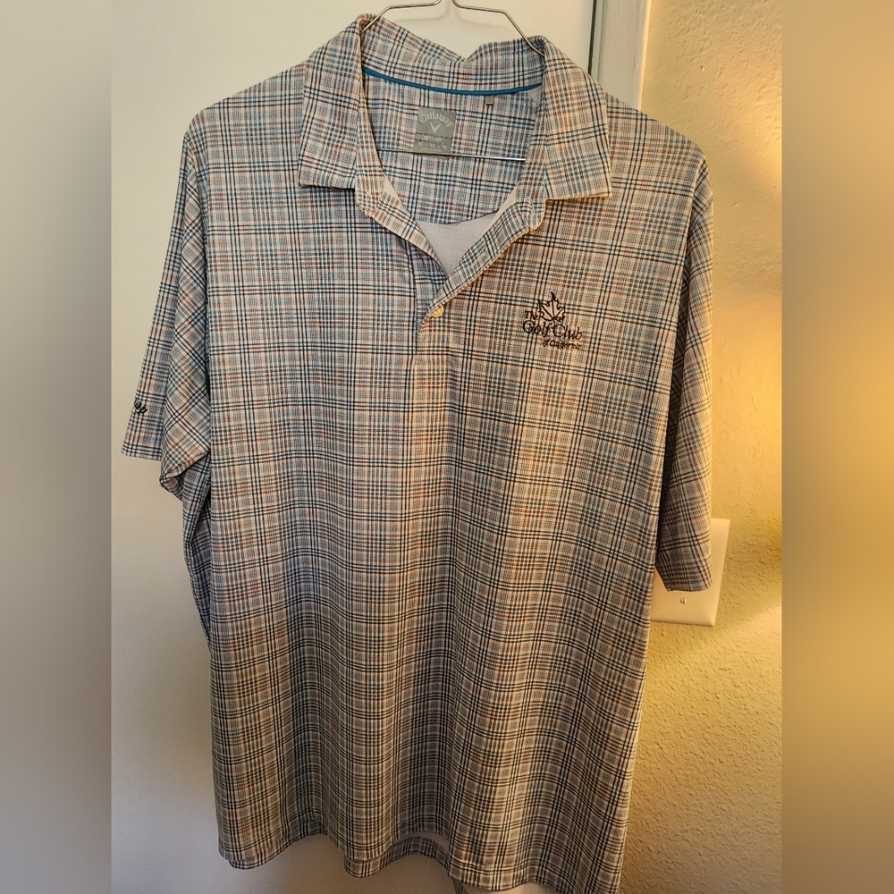 Plaid Polo Shirt with Embroidered Logo